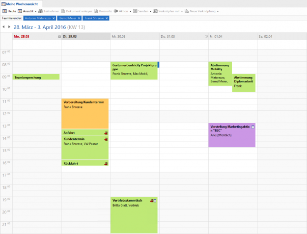 kumulierter Kalender