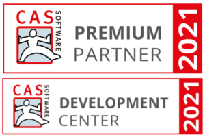 Auszeichnung als Premium Partner und Development Center 2020 der CAS Software AG