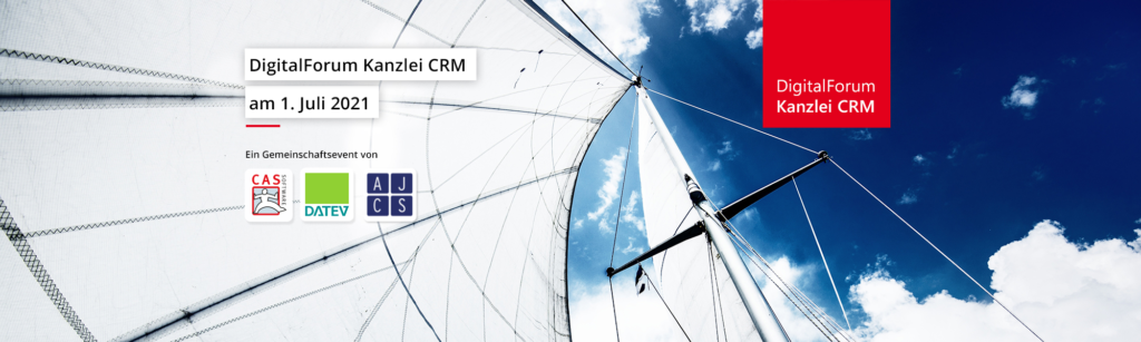 DigitalForum Kanzlei CRM - Segel mit Blick in den Himmel