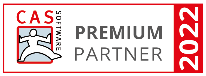 Auszeichnung als Premium Partner 2022 der CAS Software AG