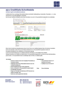 ajcs CreditSafe-Schnittstelle Handout