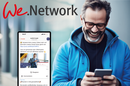 AJCS_We.Network Mann mit Handy in der Hand