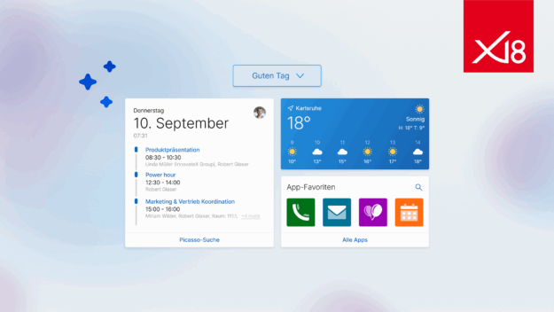 neues Dashboard der CAS Version x18 mit Logo
